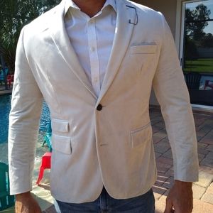 Silver White Sports Coat/ Blazer